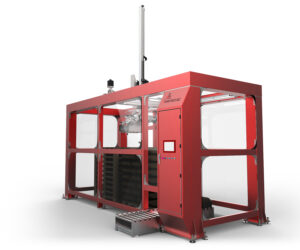 PALLETTIZZATORE PER SACCHI CON MAGAZZINO AUTOMATICO PEDANE